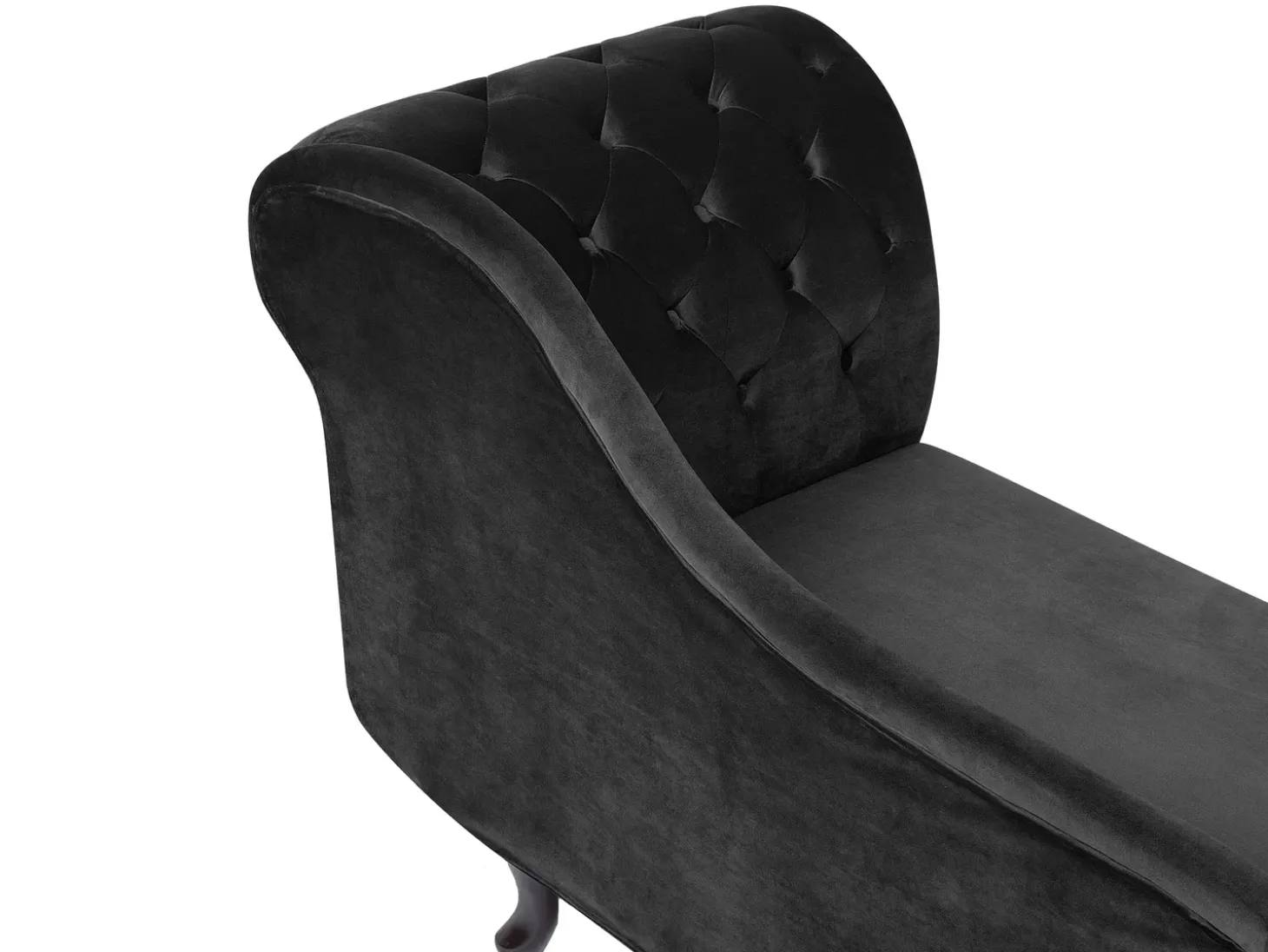 Højrevendt chaiselong NIMES Velour Sort