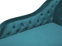 Højrevendt chaiselong NIMES Velour Blågrøn