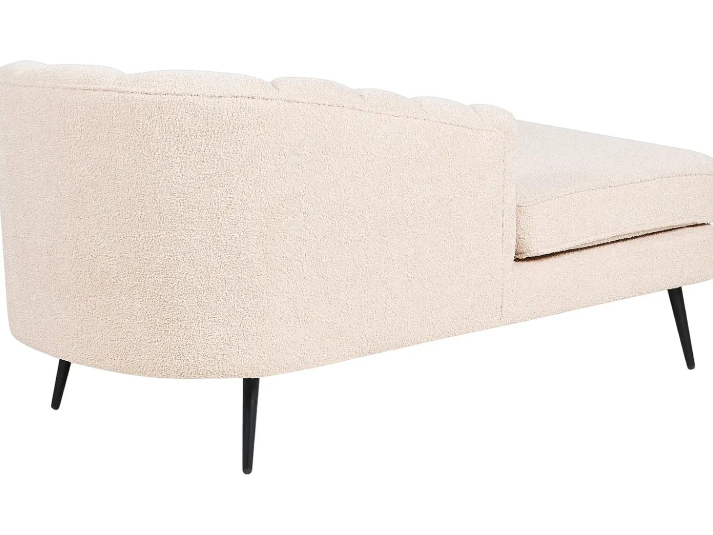 Højrevendt chaiselong ALLIER Boucle Lys Beige