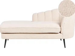 Højrevendt chaiselong ALLIER Boucle Lys Beige