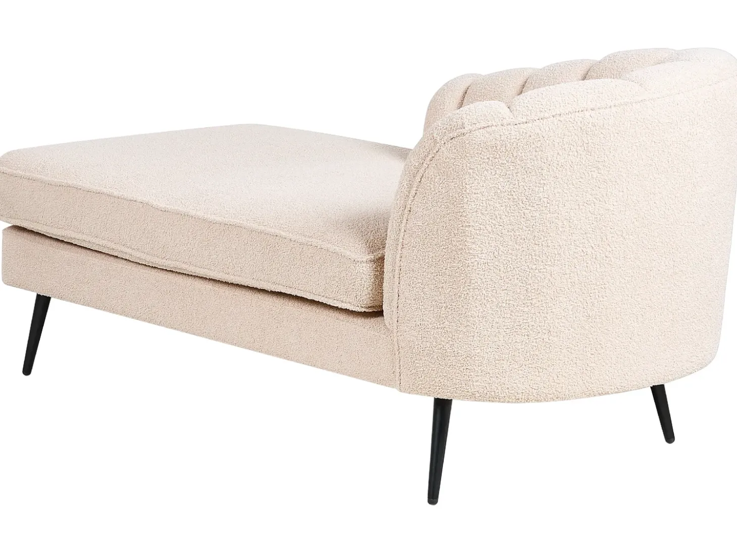 Højrevendt chaiselong ALLIER Boucle Lys Beige