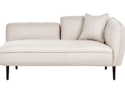 Højrevendt chaiselong CHEVANNES Boucle Lys Beige