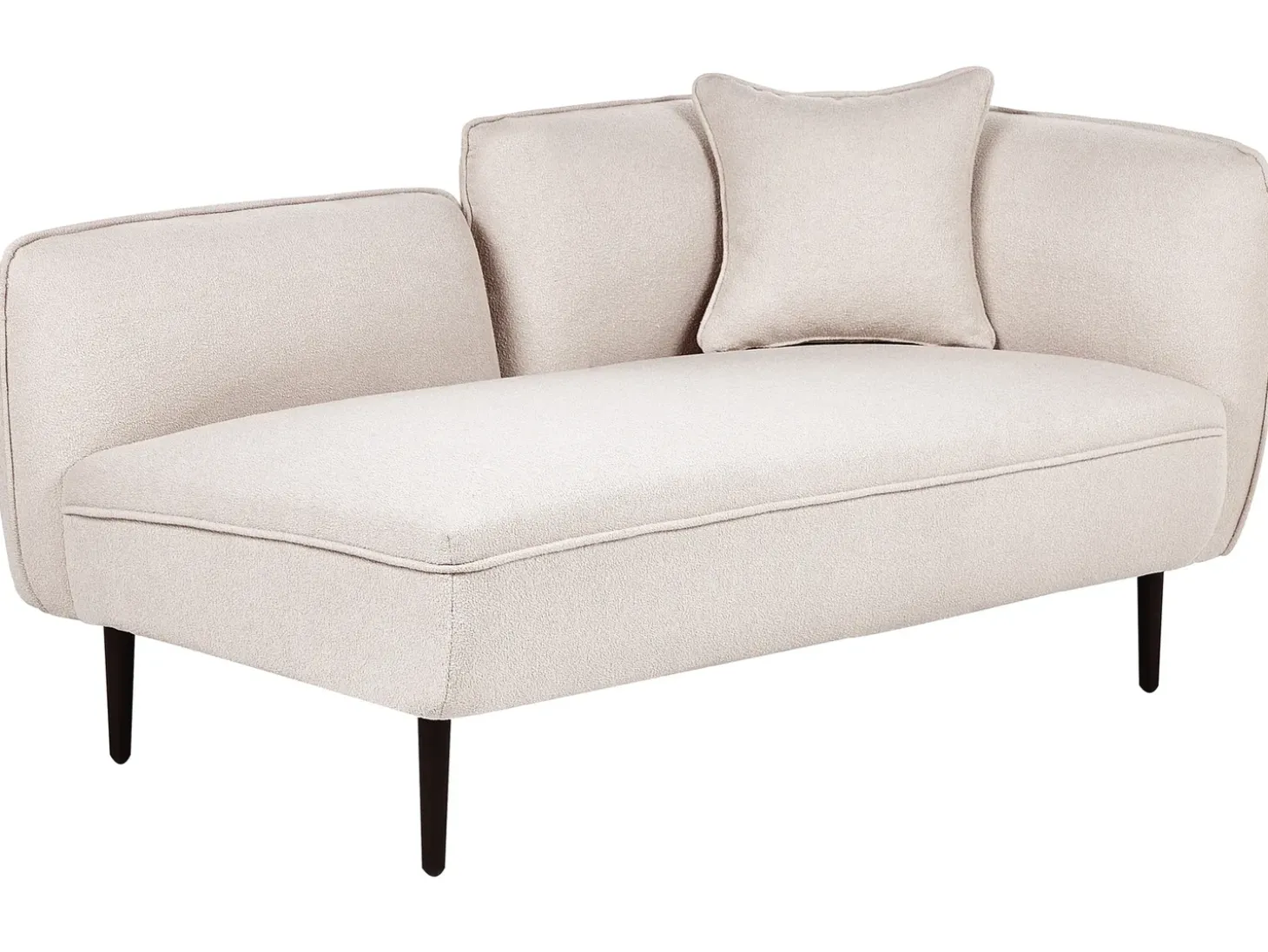 Højrevendt chaiselong CHEVANNES Boucle Lys Beige