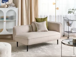 Højrevendt chaiselong CHEVANNES Boucle Lys Beige