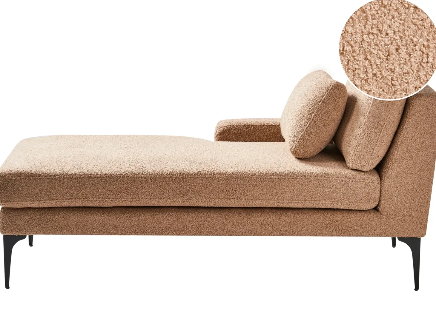 Højrevendt chaiselong EWRON Boucle Sand Beige