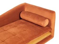 Højrevendt chaiselong GONESSE Velour Orange