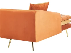 Højrevendt chaiselong GONESSE Velour Orange