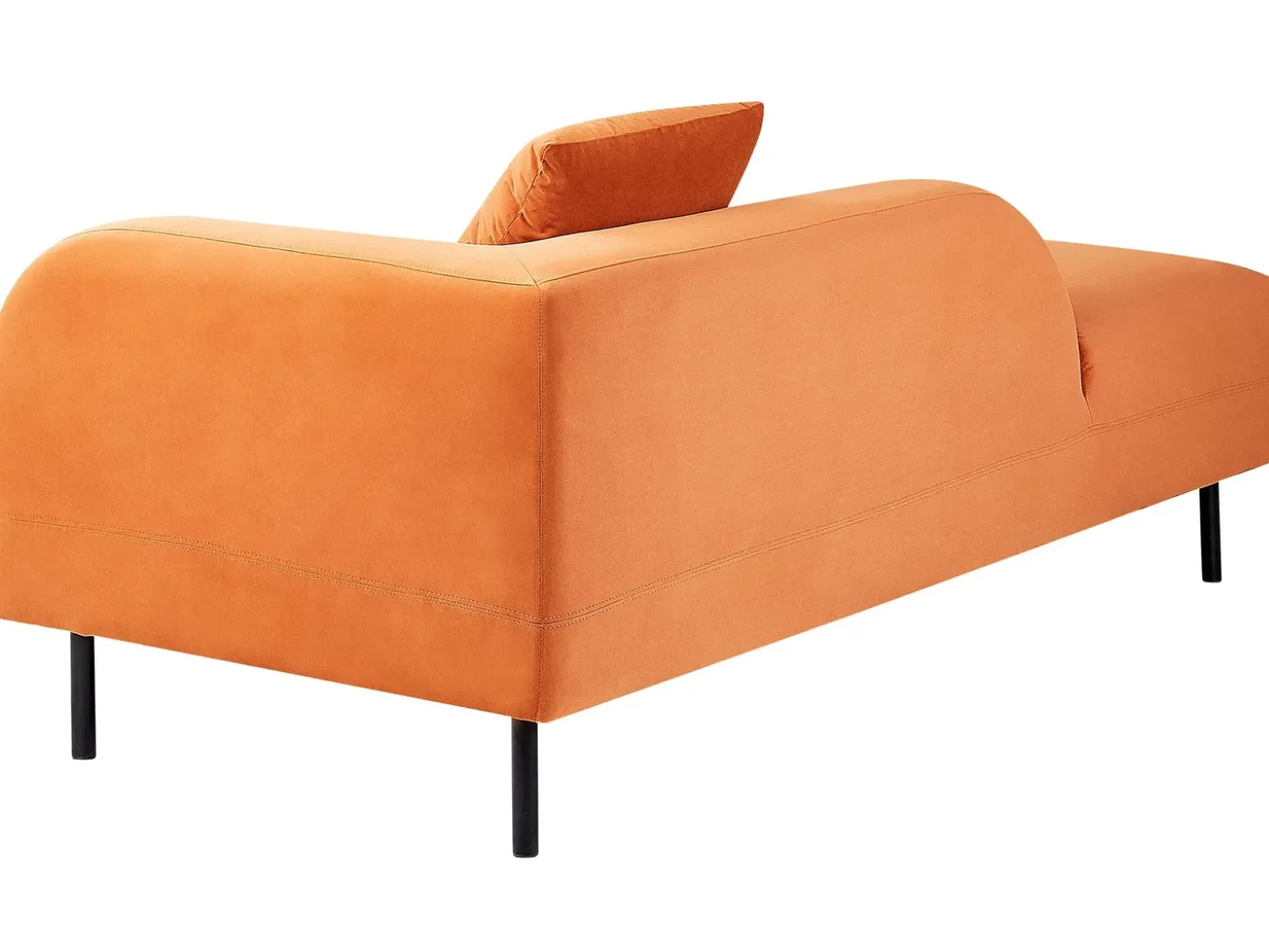 Højrevendt chaiselong LE CRAU Velour Orange