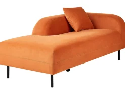 Højrevendt chaiselong LE CRAU Velour Orange