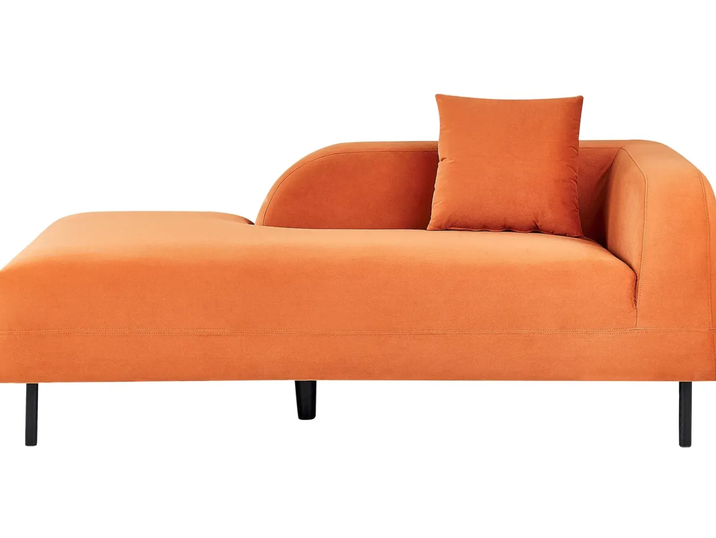 Højrevendt chaiselong LE CRAU Velour Orange
