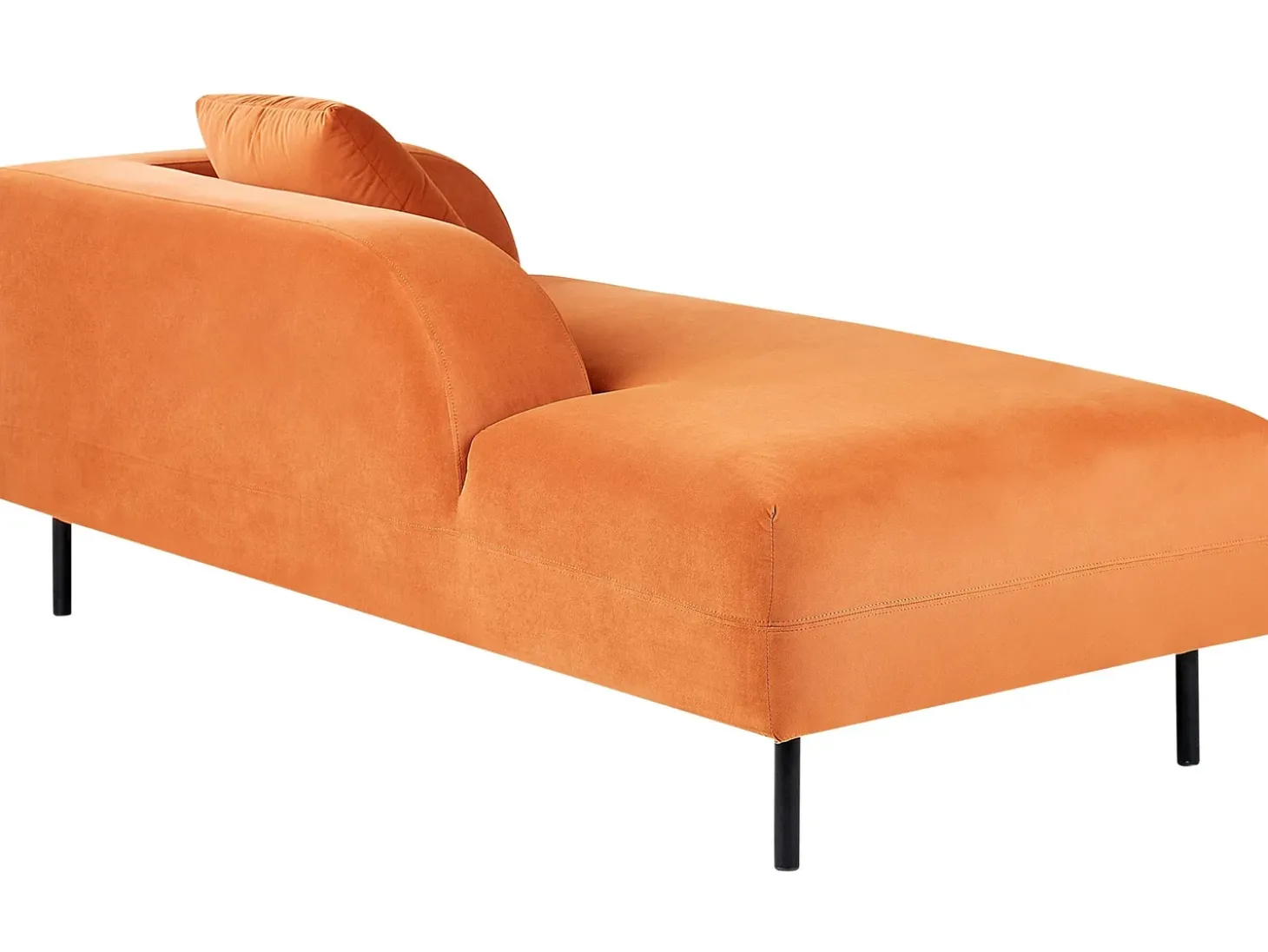 Højrevendt chaiselong LE CRAU Velour Orange