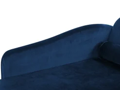 Højrevendt chaiselong LUIRO Velour Navy Blå med opbevaring