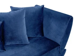 Højrevendt chaiselong MERI Velour Navy Blå med opbevaring