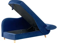 Højrevendt chaiselong MERI Velour Navy Blå med opbevaring