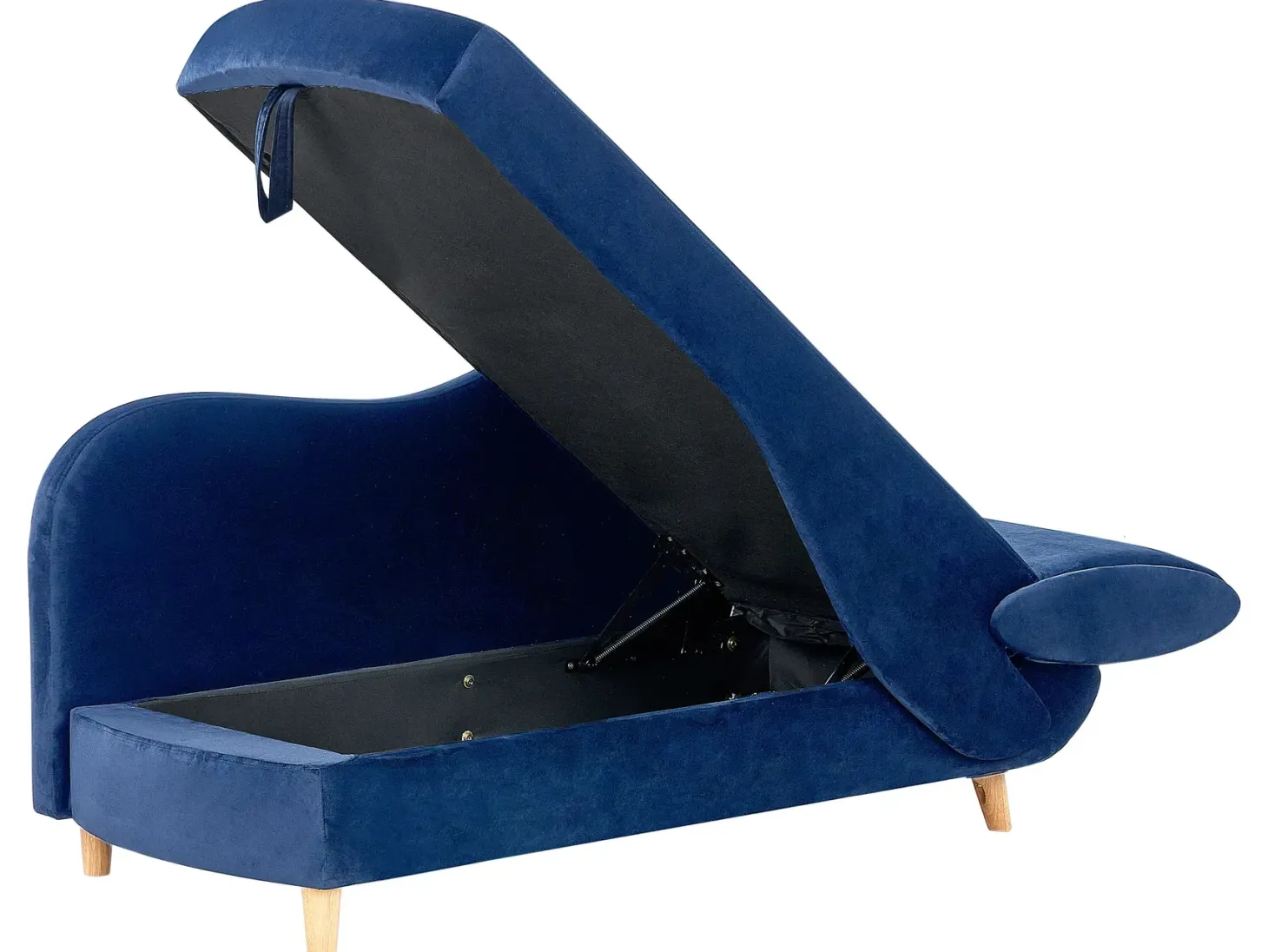 Højrevendt chaiselong MERI Velour Navy Blå med opbevaring