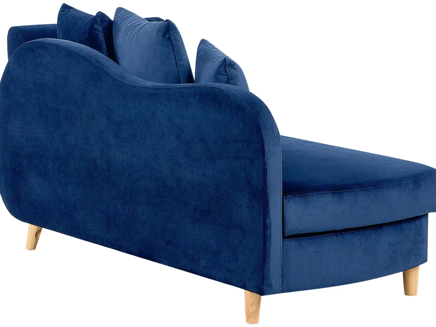 Højrevendt chaiselong MERI Velour Navy Blå med opbevaring