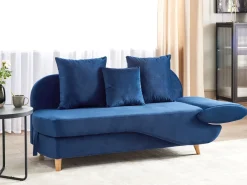 Højrevendt chaiselong MERI Velour Navy Blå med opbevaring