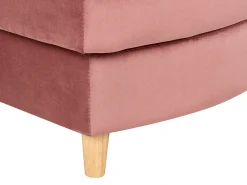 Højrevendt chaiselong MERI Velour Lyserød med opbevaring