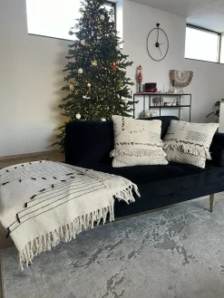 Højrevendt chaiselong MIRAMAS Velour Sort