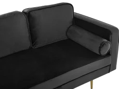 Højrevendt chaiselong MIRAMAS Velour Sort