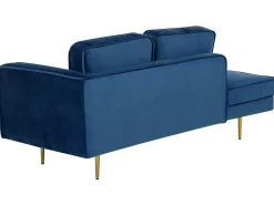 Højrevendt chaiselong MIRAMAS Velour Navy Blå