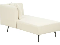 Højrevendt chaiselong RIOM Boucle Cremehvid