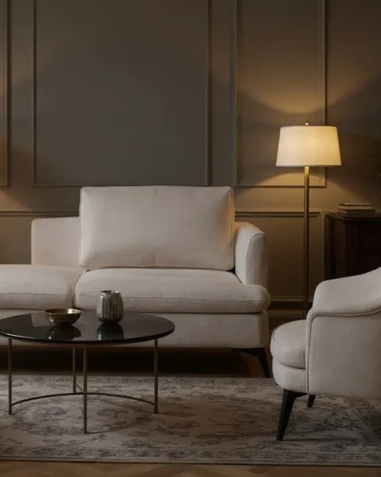 Højrevendt chaiselong SIEVOZ Lys Beige