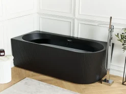 Hjørnebadekar GOCTA Højrevendt 170 x 80 cm Sort