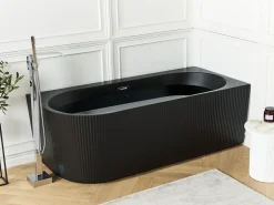 Hjørnebadekar GOCTA Venstrevendt 170 x 80 cm Sort