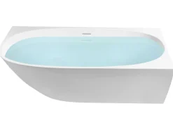 Hjørnebadekar PARNAIBA Venstrevendt 170 x 80 cm Hvid