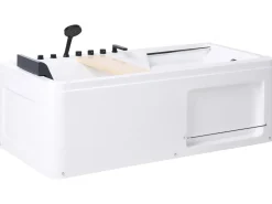 Hjørne-boblebad CAMALU 180 x 86 cm Hvid