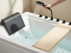Hjørne-boblebad CAMALU 180 x 86 cm Hvid