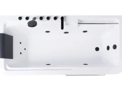 Hjørne-boblebad CAMALU 180 x 86 cm Hvid