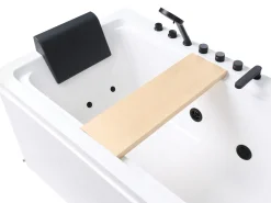 Hjørne-boblebad CAMALU 180 x 86 cm Hvid