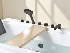 Hjørne-boblebad CAMALU 180 x 86 cm Hvid