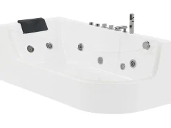 Hjørne-boblebad med LED ACUARIO Højrevendt 170 x 80 cm Hvid