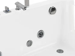 Hjørne-boblebad med LED ACUARIO Højrevendt 170 x 80 cm Hvid