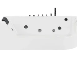 Hjørne-boblebad med LED ACUARIO Højrevendt 170 x 80 cm Hvid