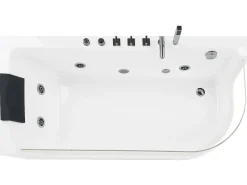 Hjørne-boblebad med LED ACUARIO Højrevendt 170 x 80 cm Hvid