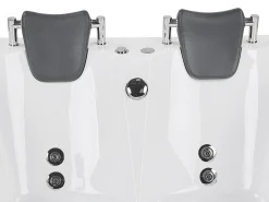 Hjørne-boblebad med LED BAYAMO Højrevendt 170 x 120 cm Hvid