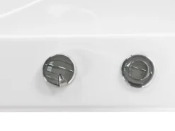 Hjørne-boblebad med LED CACERES 211 x 150 cm Hvid