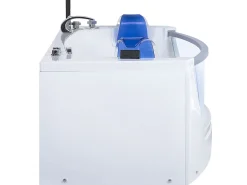 Hjørne-boblebad med LED FUERTE 175 x 85 cm Hvid