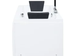 Hjørne-boblebad med LED GALLEY 170 x 75 cm Hvid