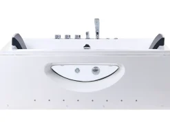 Hjørne-boblebad med LED HAWES 180 x 90 cm Hvid