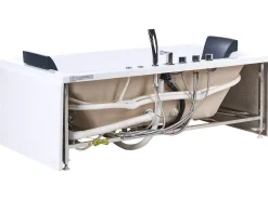 Hjørne-boblebad med LED HAWES 180 x 90 cm Hvid
