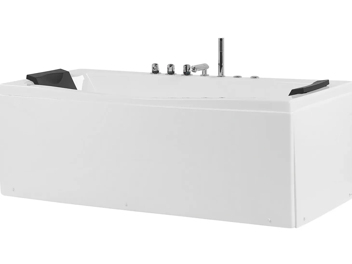 Hjørne-boblebad med LED MOOR 173 x 81 cm Hvid