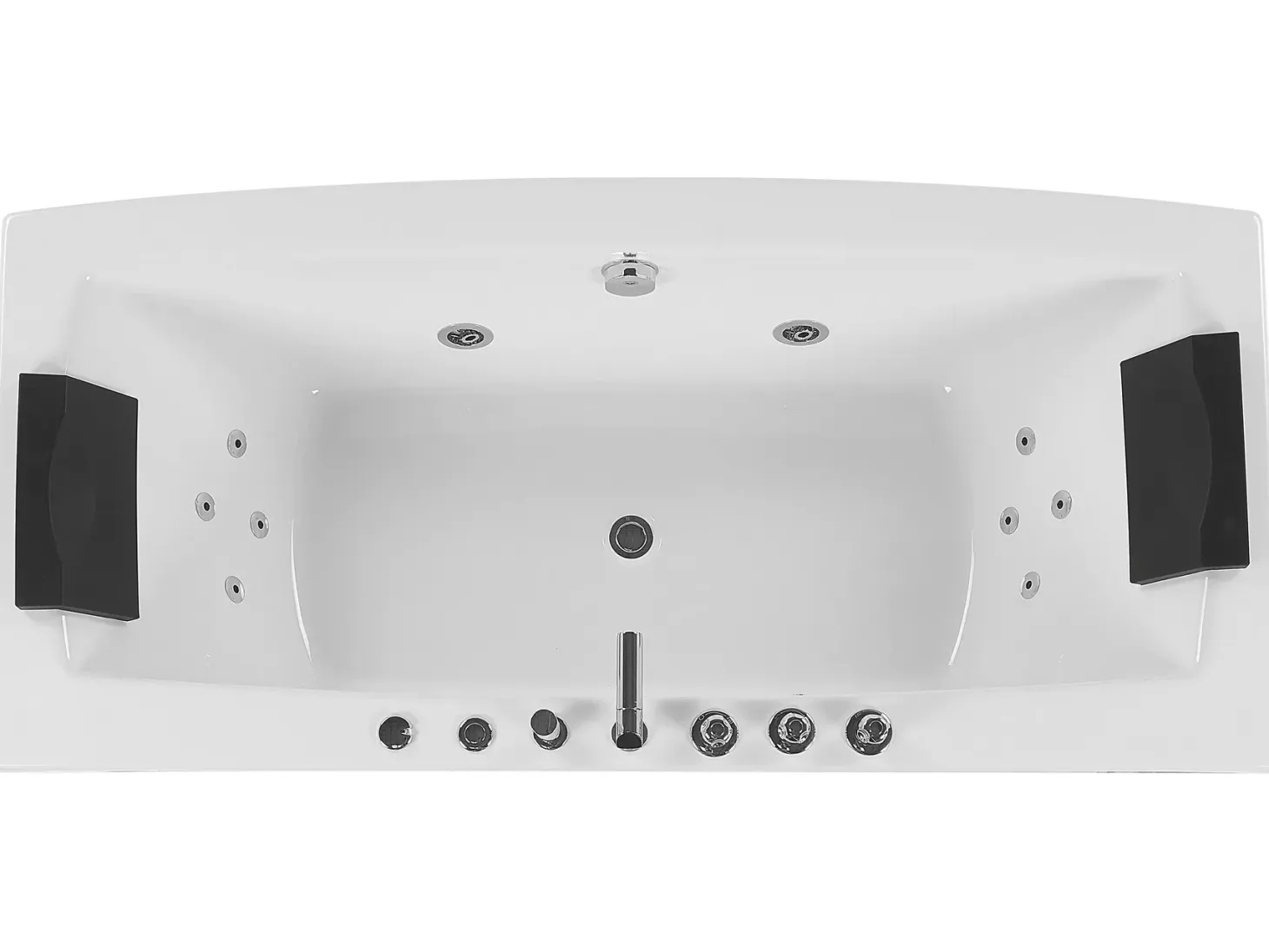 Hjørne-boblebad med LED MOOR 173 x 81 cm Hvid