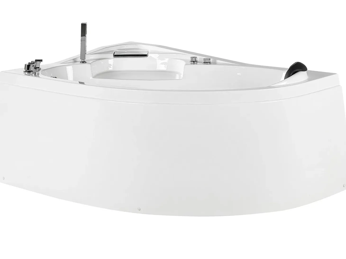 Hjørne-boblebad med LED NEIVA Højrevendt 150 x 100 cm Hvid