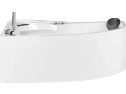 Hjørne-boblebad med LED NEIVA Højrevendt 150 x 100 cm Hvid
