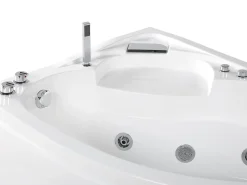 Hjørne-boblebad med LED NEIVA Højrevendt 150 x 100 cm Hvid